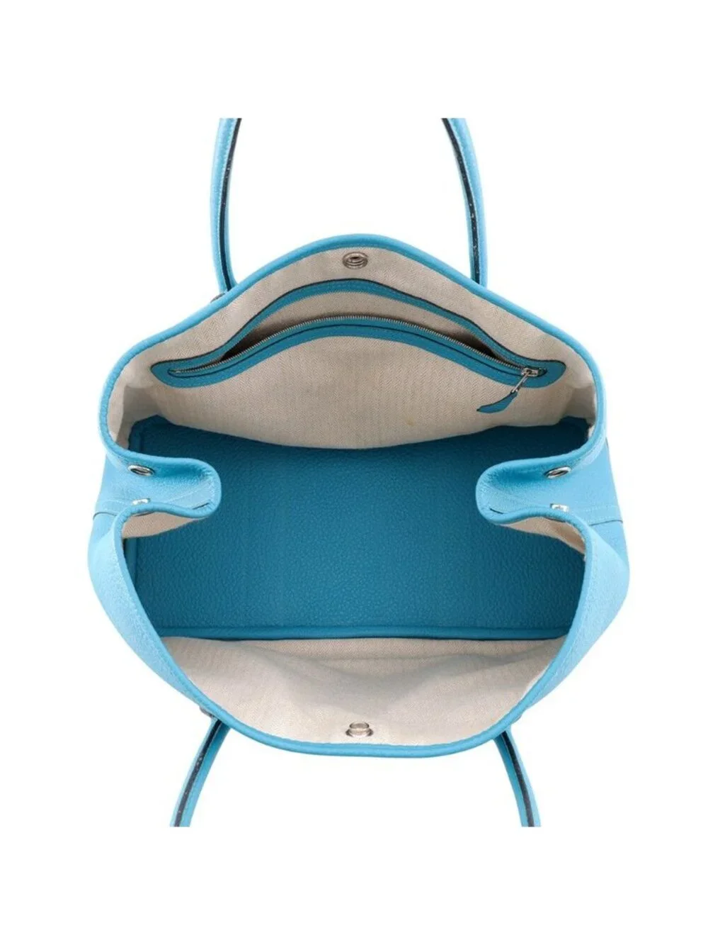 Hermes Tote Garden Party PM Cobalt Silver Negonda